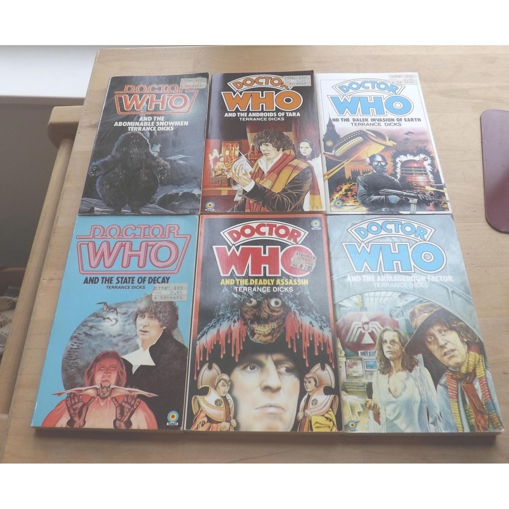 Lot of 6 Dr Who Doctor Who Books By Terrance Dicks - See Description for Details